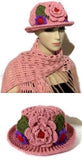 Cloche hat, crochet hat, handmade hat, women's hat, The pink cloche hat, pink acrylic yarn