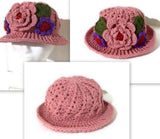 Cloche hat, crochet hat, handmade hat, women's hat, The pink cloche hat, pink acrylic yarn