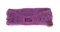 Crochet headband, purple cotton, handmade, woman size, The purple headband