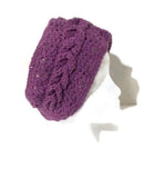Crochet headband, purple cotton, handmade, woman size, The purple headband