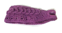 Crochet headband, purple cotton, handmade, woman size, The purple headband