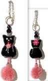 Cat handbag charm, keyring, handmade purse decoration, The black kitten handbag charm, purse embellishment