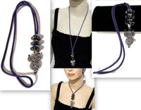 Boho chic, owl pendant, purple paracord necklace, The purple owl necklace