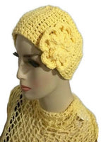 Crochet headband, cotton headband, handmade headband, The yellow pineapple headband