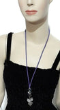 Boho chic, owl pendant, purple paracord necklace, The purple owl necklace