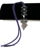 Boho chic, owl pendant, purple paracord necklace, The purple owl necklace