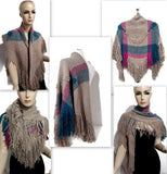 Woven shawl, Handmade shawl, triangle loom shawl, winter alpaca shawl, The beige roses shawl, beige Peruvian alpaca yarn, fall wrap, winter shawl,