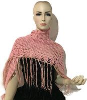 Shawl-wrap, crochet shawl-wrap, alpaca crochet shawl-wrap, pink alpaca crochet shawl-wrap, handmade shawl-wrap, gifts for her, woman size, size small