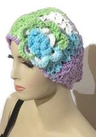Crochet cotton headband, handmade headband, The spring garden headband