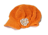 The carrot hat, handmade crochet cotton beanie with cap, woman size,