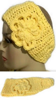 Crochet headband, cotton headband, handmade headband, The yellow pineapple headband