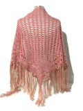 Shawl-wrap, crochet shawl-wrap, alpaca crochet shawl-wrap, pink alpaca crochet shawl-wrap, handmade shawl-wrap, gifts for her, woman size, size small