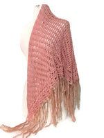 Shawl-wrap, crochet shawl-wrap, alpaca crochet shawl-wrap, pink alpaca crochet shawl-wrap, handmade shawl-wrap, gifts for her, woman size, size small