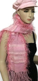 Hand woven pink alpaca scarf, boho chic, The pink woven scarf