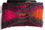 Green, purple, fuchsia ear warmer, crochet headband, woman size, THE LUSH ORCHID HEADBAND, must-have, holiday gift